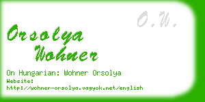 orsolya wohner business card